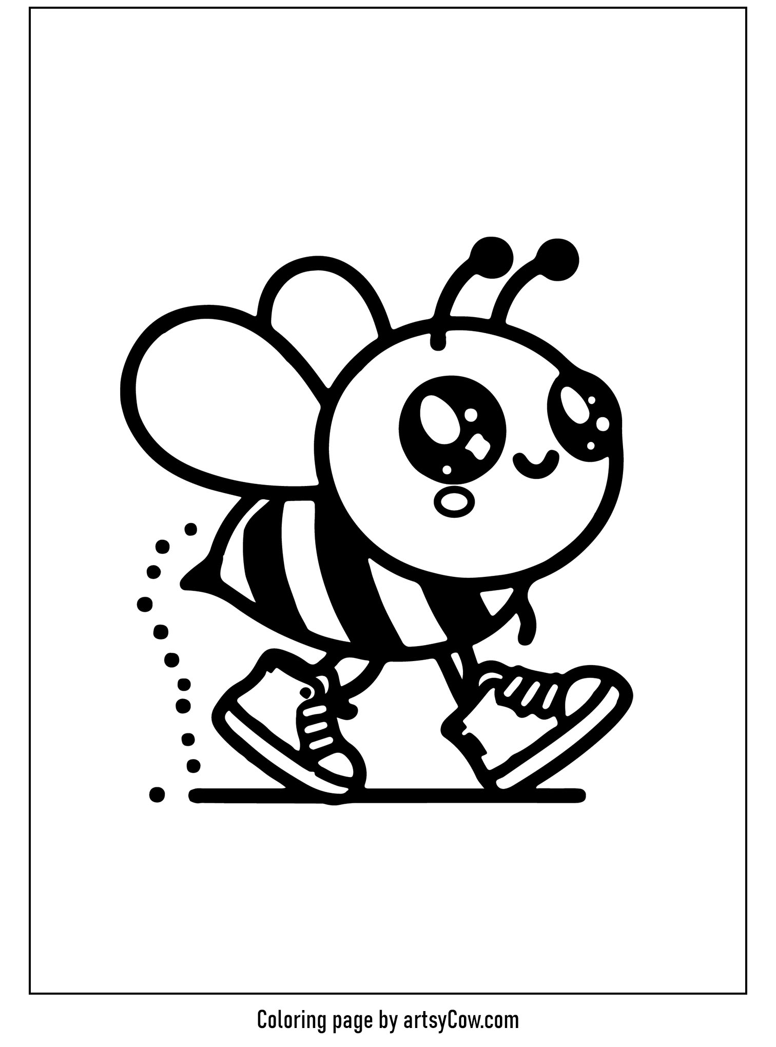 Bumble Bee on a Sneaker Adventure